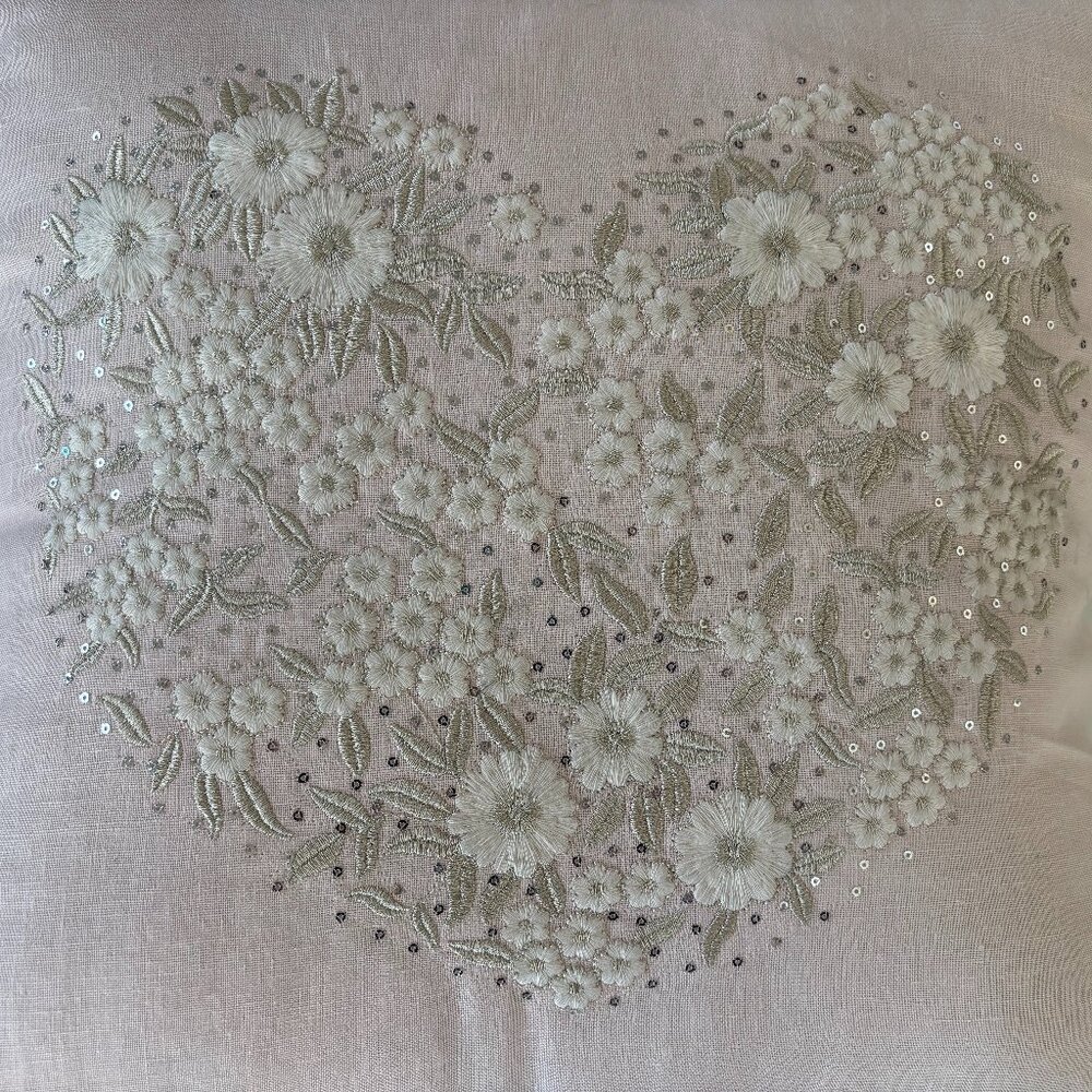 BLUSH PINK HEART PILLOW